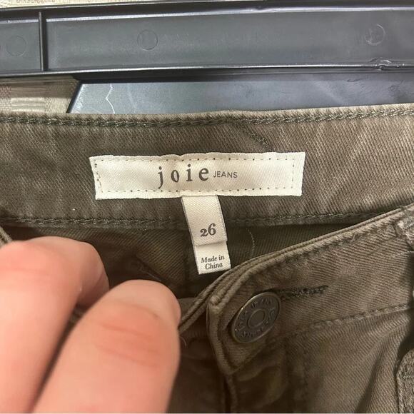 Joie Jeans Brand Moss Green Skinny Cargo Jeans - Picture 9 of 9